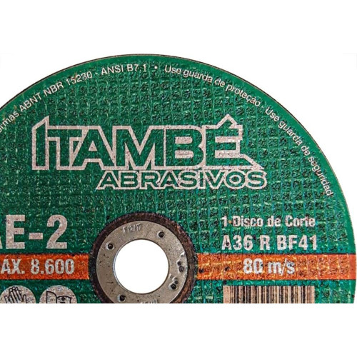 Disco Corte Ferro Itambe 7''X1/8''X7/8''- 2 Telas Cae-2 - 6947