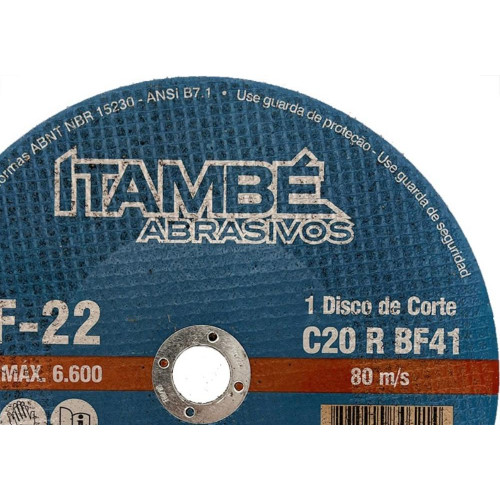 Disco Corte Refratario Itambe 9''X1/8''X7/8''- 2 Telas Cf-22