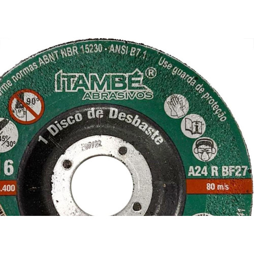 Disco Desbaste Itambe - 7''X1/4''X7/8'' Da-16 - 7063