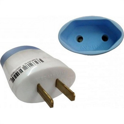 Pino Adaptador Daneva 2 Polos 15A. Redondo Para Chato - 1636 - Kit C/12 Pecas