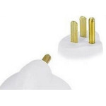 Pino Adaptador Daneva 2 Polos+Terra 10A. Redondo Para Chato 1633 - Kit C/12 Pecas
