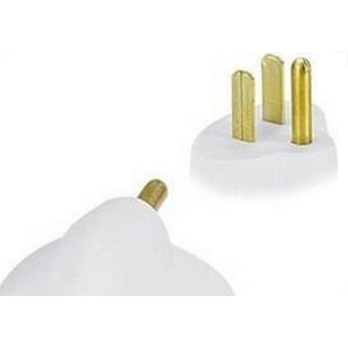 Pino Adaptador Daneva 2 Polos+Terra 10A. Redondo Para Chato 1633 - Kit C/12 Pecas