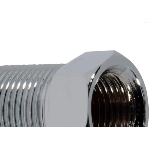 Bucha De Reducao Latao Cromado Metais Rei 3/4''X1/2'' Longa