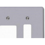 Placa Conjunto Ilumi Cinza 4X4 - 1 Interruptor Vertical + 2 Interruptores Horizontais - Kit C/10 Pecas