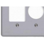 Placa Conjunto Ilumi Cinza 4X4 - 3 Interruptores + 1Tomada Redonda - Kit C/10 Pecas