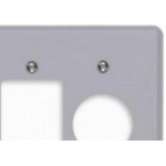 Placa Conjunto Ilumi Cinza 4X4 - 3 Interruptores + 1Tomada Redonda - Kit C/10 Pecas