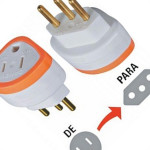 Pino Adaptador Daneva 2 Polos+Terra 10A. Chato Para Redondo 1630 - Kit C/12 Pecas