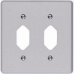 Placa Conjunto Ilumi Cinza 4X4 - 2 Tomadas