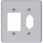 Placa Conjunto Ilumi Cinza 4X4 - 3 Interruptores + 1Tomada - Kit C/10 Pecas