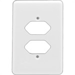 Placa Conjunto Ilumi Stylus Branco 4X2 - 2 Tomadas - 20410