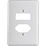 Placa Conjunto Ilumi Stylus Branco 4X2 - 1 Interruptor + 1 Tomada - 20420