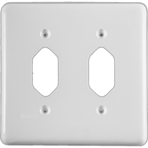 Placa Conjunto Ilumi Stylus Branco 4X4 - 1 Tomada + 1 Tomada 248E1