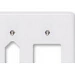 Placa Conjunto Ilumi Stylus Branco 4X4 - 2 Interruptores + 1 Tomada
