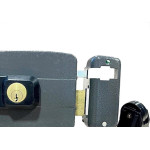 Fechadura Eletrica Hdl C-90 Dupla Fixa 12V. Cinza