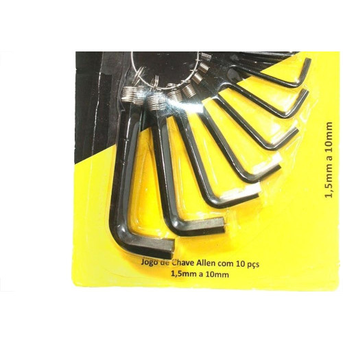 Chave Allen Jogo Thompson 1,5 A 10Mm Com 10 Pecas