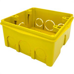 Caixinha De Luz Pvc Ribeiro Fabril Amarela 4X4 - Kit C/50 Pecas