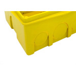 Caixinha De Luz Pvc Ribeiro Fabril Amarela 4X4 - Kit C/50 Pecas