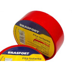 Fita Isolante Brasfort 10M Vermelha - 8650 - Kit C/10 Pecas Fita Isolante Brasfort 10M Vermelha - 8650 - Kit C/10 Pecas
