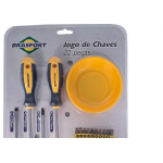 Kit Ferramenta Brasfort 22 Pecas Chave Fenda/Phillips/Bits/Catraca E Prato Magnetico