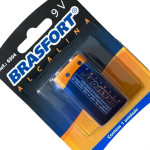 Pilha Brasfort Alcalina 9V Bateria Cartela Com 1 Peca - 6304