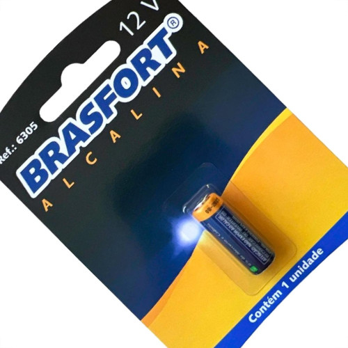 Pilha Brasfort Alcalina 12V. Para Controle Cartela Com 5 - 6305