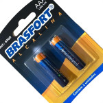 Pilha Brasfort Alcalina Aaa Palito Cartela Com 02 Pecas 6300