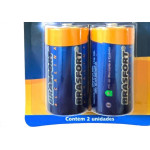 Pilha Brasfort Alcalina C Media Cartela Com 02 Pecas 6302