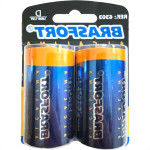 Pilha Brasfort Alcalina D Grande Cartela Com 02 Pecas 6303