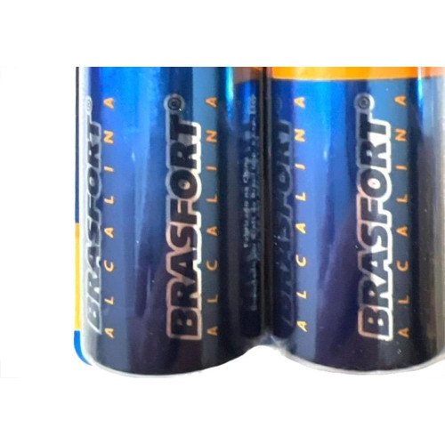 Pilha Brasfort Alcalina D Grande Cartela Com 02 Pecas 6303