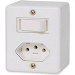 Sistema Box Ilumi 1 Simples + Tomada 10A. Branco - 63200