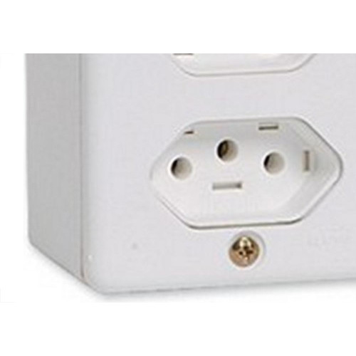 Sistema Box Ilumi 2 Tomadas 2 Polos+Terra 10A. Branco - 63120