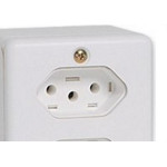 Sistema Box Ilumi 2 Tomadas 2 Polos+Terra 10A. Branco - 63120