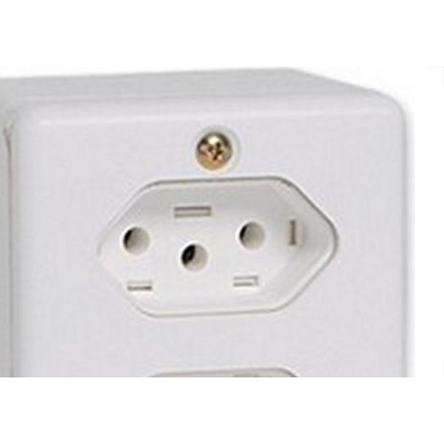 Sistema Box Ilumi 2 Tomadas 2 Polos+Terra 10A. Branco - 63120