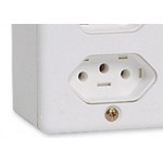 Sistema Box Ilumi 2 Tomadas 2 Polos+Terra 20A. Branco - 63121