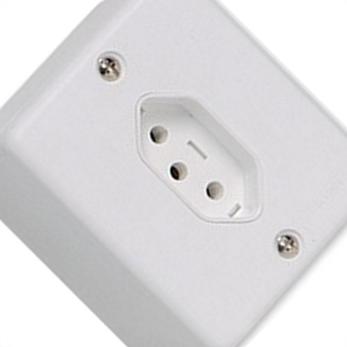 Sistema Box Ilumi 1 Tomada 2 Polos+Terra 10A. Branco - 63140