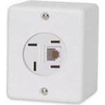 Sistema Box Ilumi 1 Tomada Telefone Modulo Branco - 6361