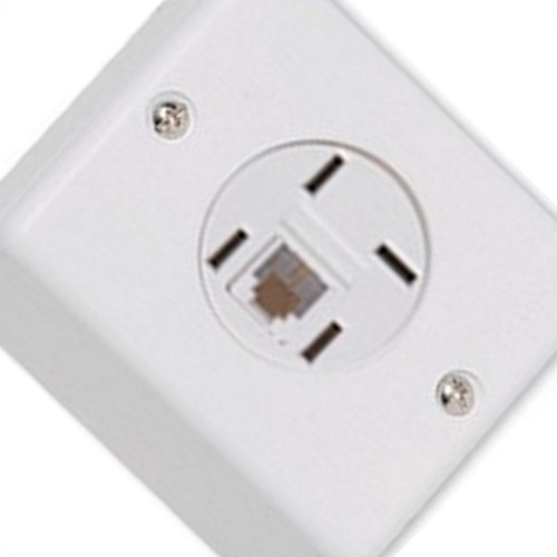 Sistema Box Ilumi 1 Tomada Telefone Modulo Branco - 6361