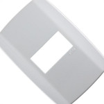 Placa Conjunto Modular Slim 4X2 - 1 Modulo Horizontal Branca 8207