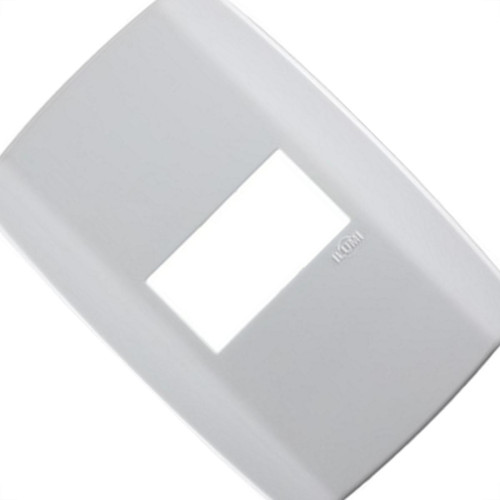 Placa Conjunto Modular Slim 4X2 - 1 Modulo Horizontal Branca 8207