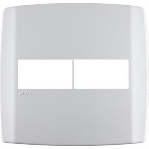 Placa Conjunto Modular Slim 4X4 - 1 Modulo + 1Modulo Separados Horizontais Branca 8306