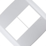 Placa Conjunto Modular Slim 4X4 - 2 Modulos + 2 Modulos Juntos Branca 8308