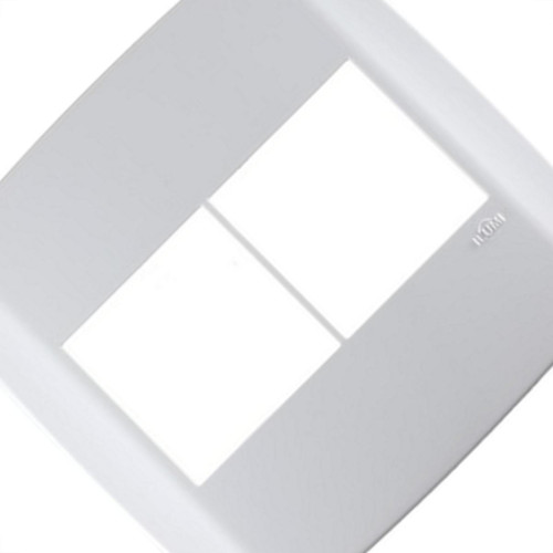 Placa Conjunto Modular Slim 4X4 - 2 Modulos + 2 Modulos Juntos Branca 8308