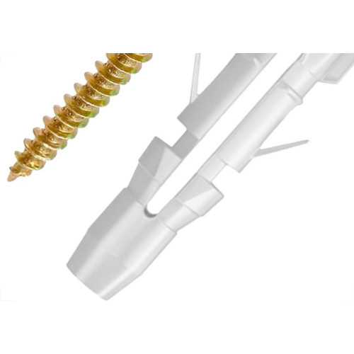 Bucha Fixacao Para Tijolo Baiano Sforplast Com Parafuso Chata Philips 4,5X60Mm - Mu 8X50Mm Pacote Com 50 Pecas