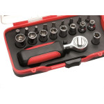Kit Ferramenta Eda 19 Pecas Cromo Vanadio Com Catraca Bits E Soquete - 9Jg