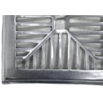 Grelha De Aluminio Com Porta Grelha Concava 15X15Cm