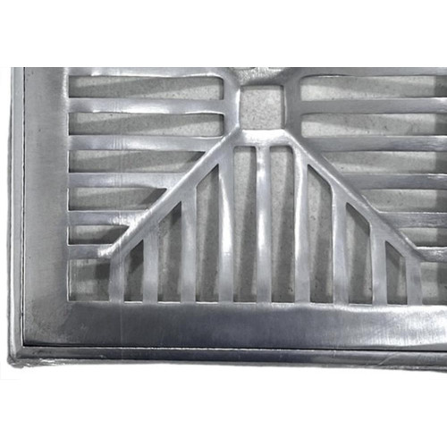 Grelha De Aluminio Com Porta Grelha Concava 15X15Cm