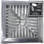 Grelha De Aluminio Com Porta Grelha Concava 20X20Cm