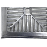 Grelha De Aluminio Com Porta Grelha Concava 20X20Cm