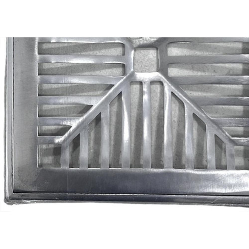Grelha De Aluminio Com Porta Grelha Concava 30X30Cm