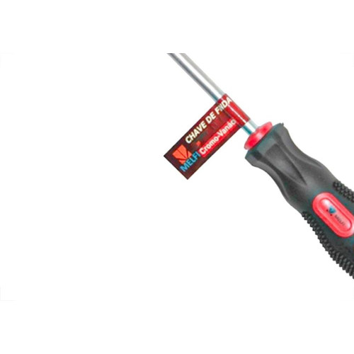 Chave Fenda Melfi Emborrachada Com Ima 1/8 X3'' - Kit C/12 Pecas